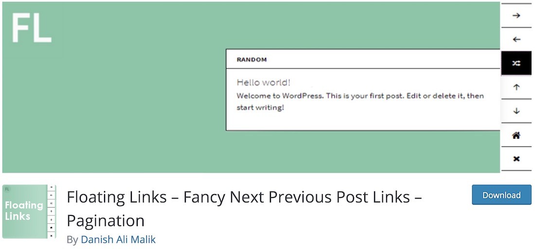 Schwimmende Links, kostenloses WordPress-Paginierungs-Plugin