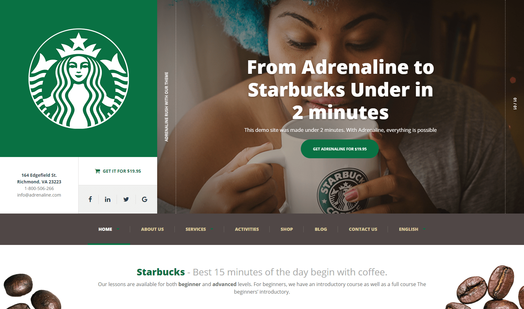 tema wordpress adrenalin ke kedai kopi