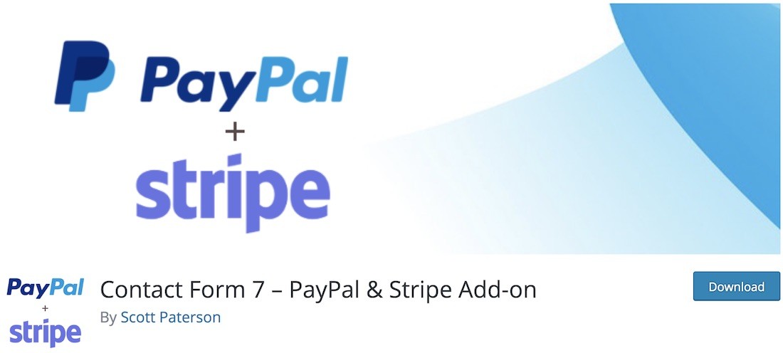 Плагин для wordpress надстройки contact-form-7 PayPal