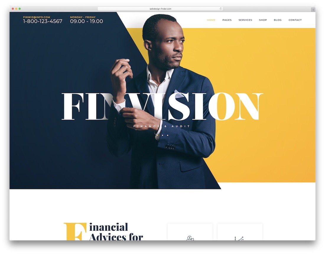 thème wordpress comptable finvision