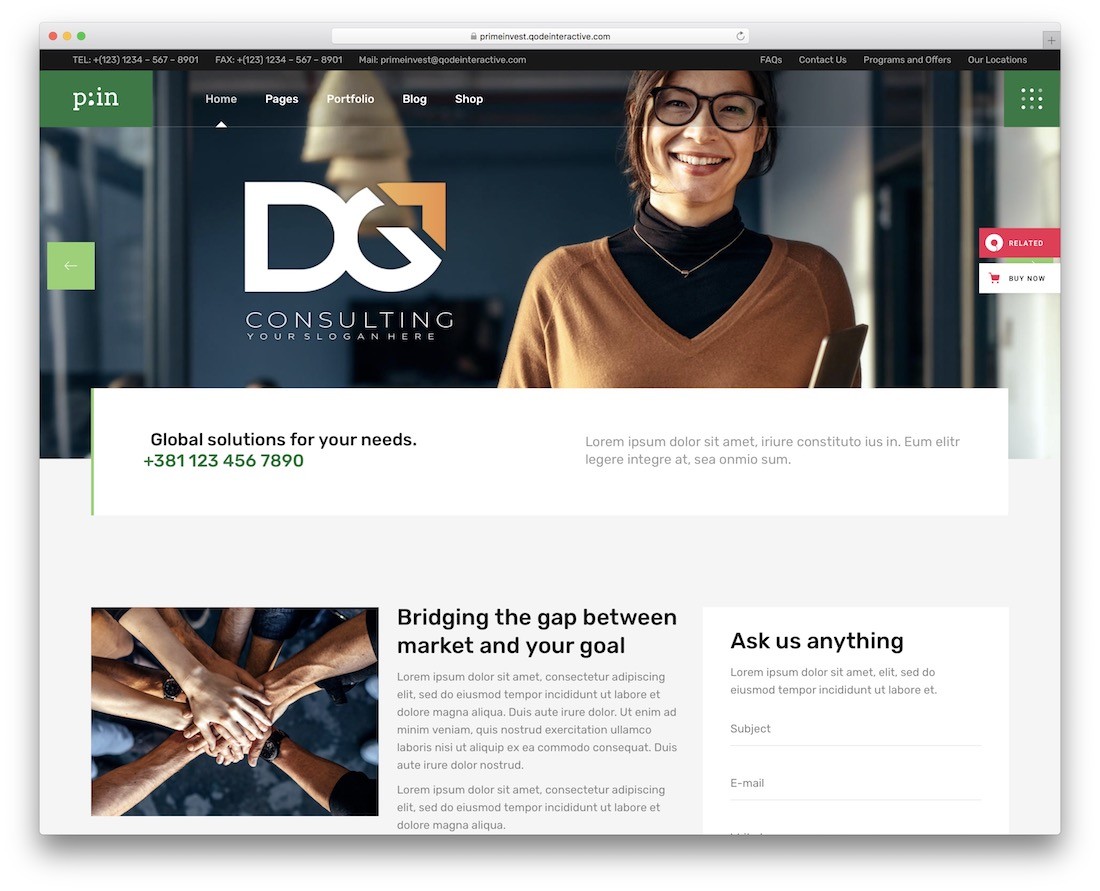 thème wordpress comptable primeinvest