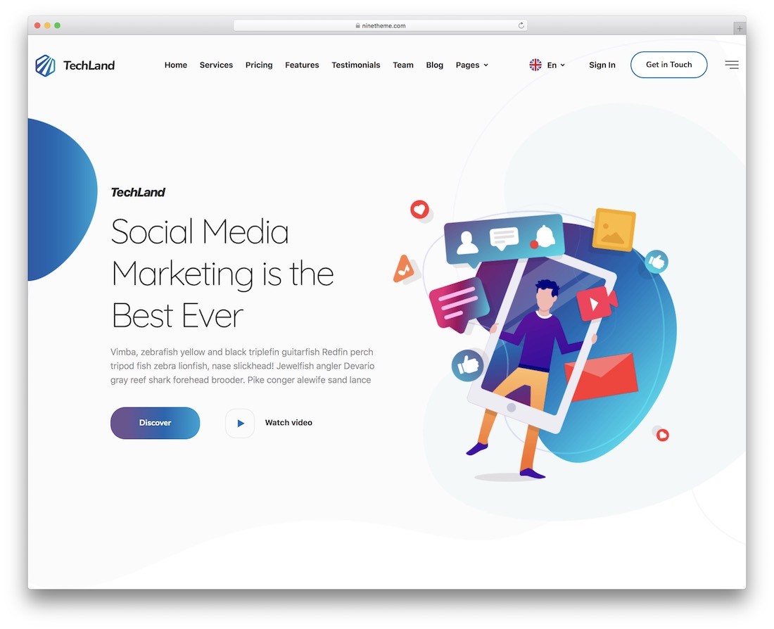 tema wordpress da página de vendas techland