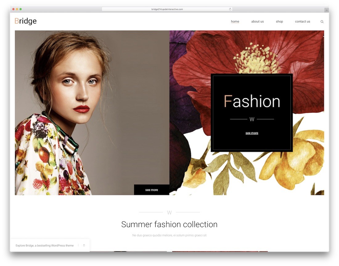 bridge ecommerce tema wordpress