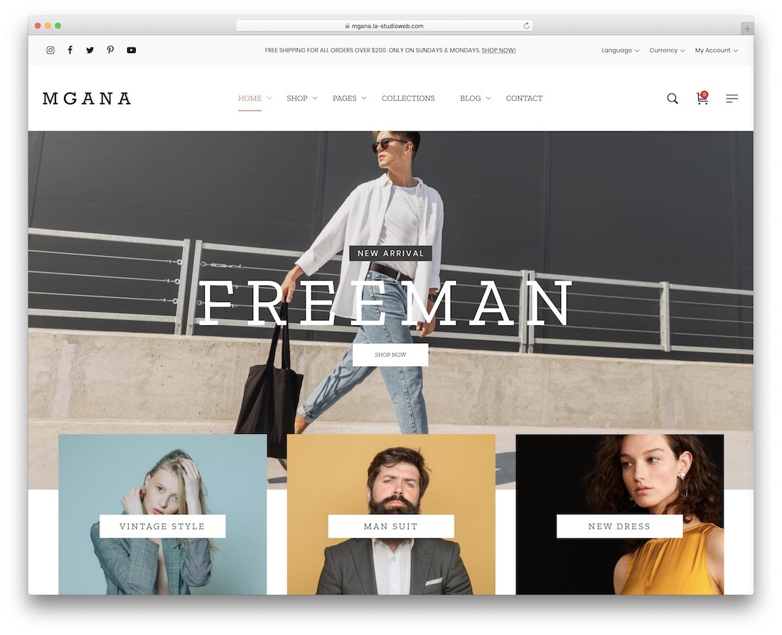 mgana temă wordpress comerț electronic