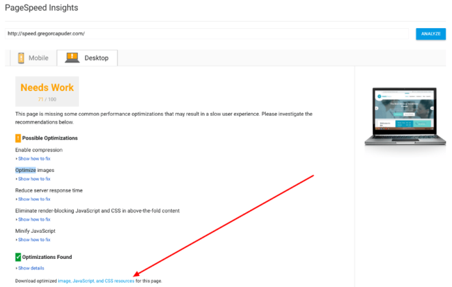 Sumber Daya Unduh Wawasan PageSpeed