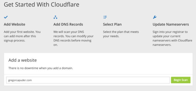 Cloudflare - Langkah 1
