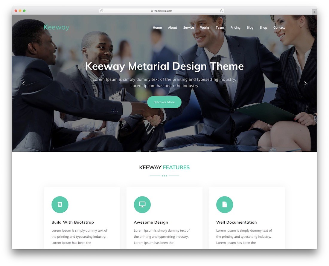 keeway WordPress Materialdesign-Thema