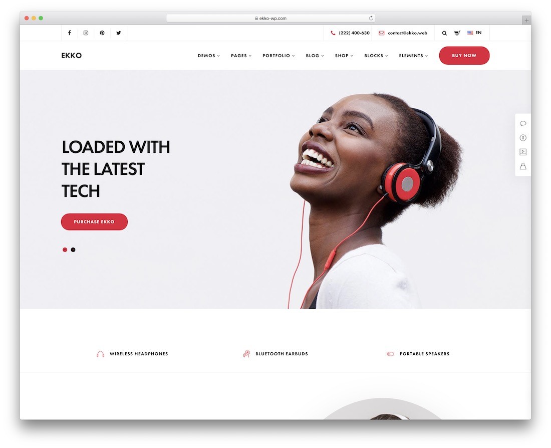 ekko 單品 wordpress 主題