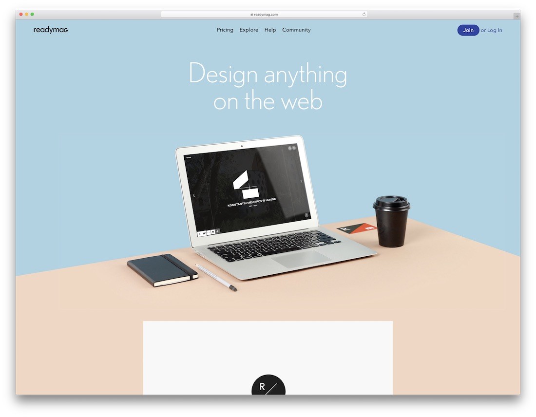 créateur de site Web réactif gratuit readymag