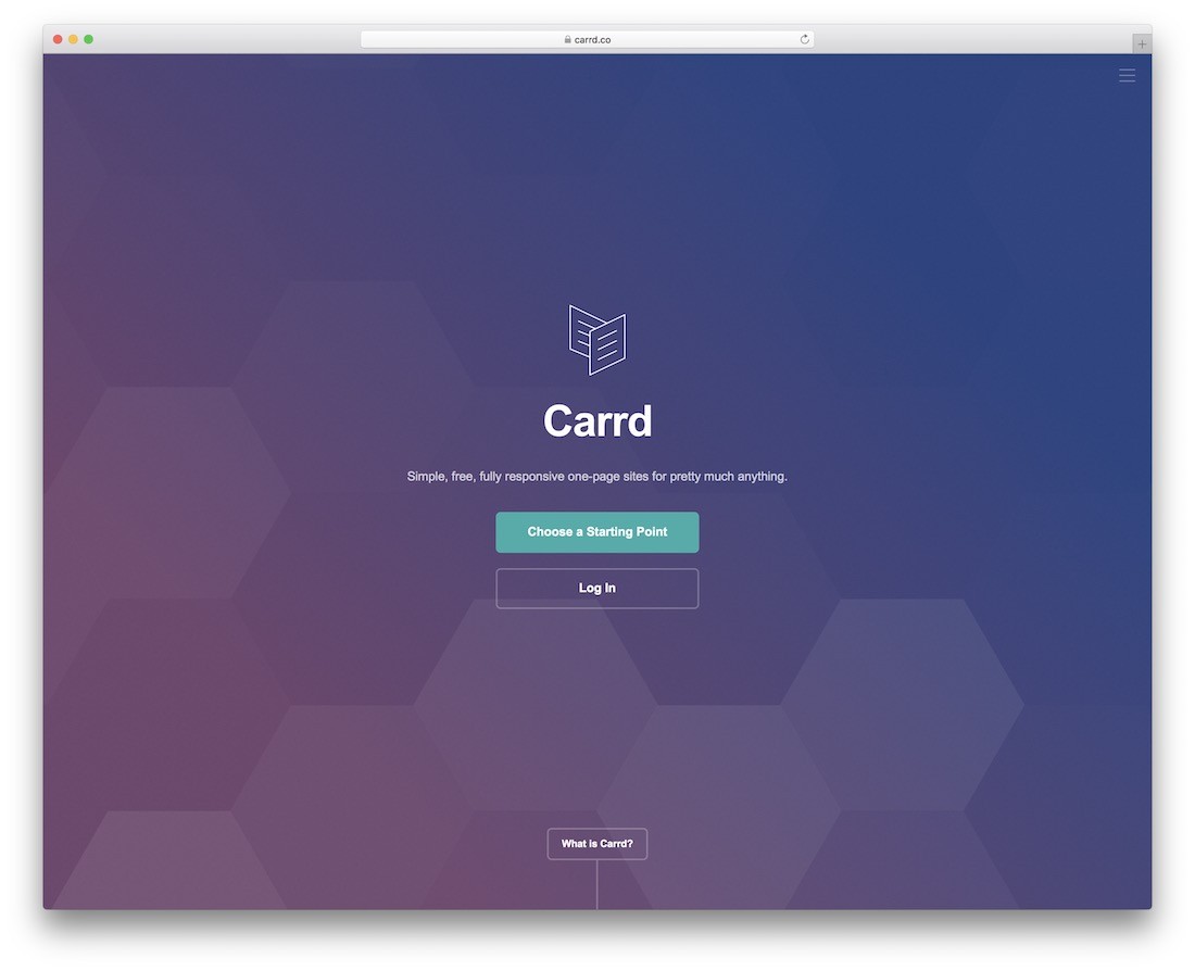 carrd créateur de site Web réactif gratuit