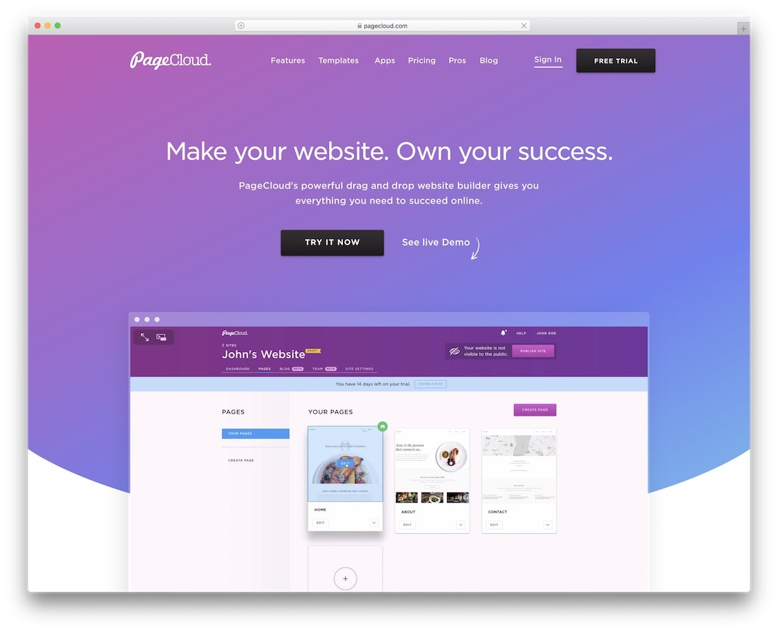非営利団体向けのpagecloudウェブサイトビルダー