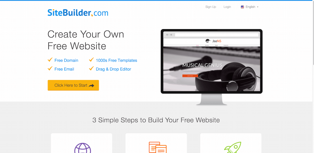 SiteBuilder.comで独自の無料Webサイトを作成する1WebサイトビルダーSiteBuilder