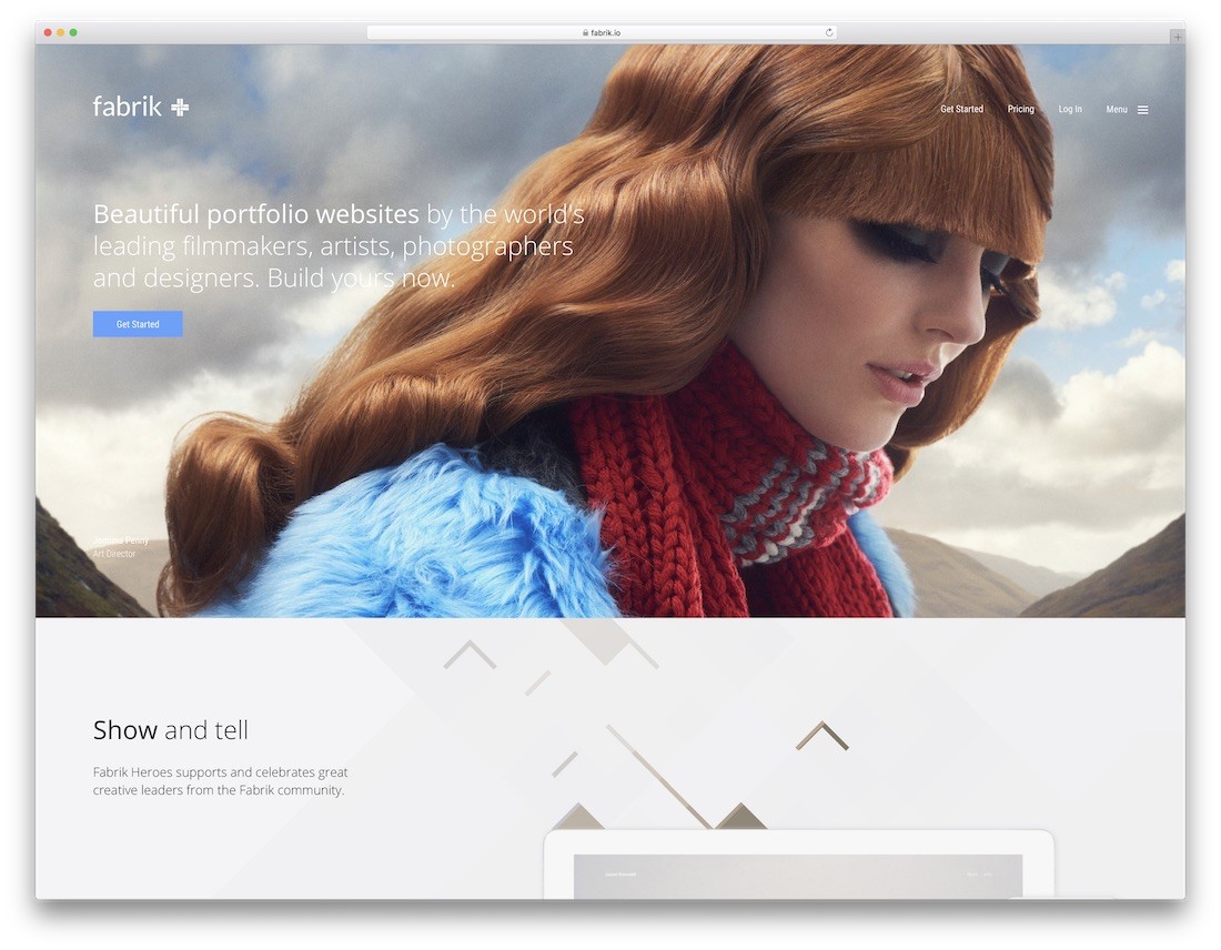 fabrik mejor creador de sitios web para artistas