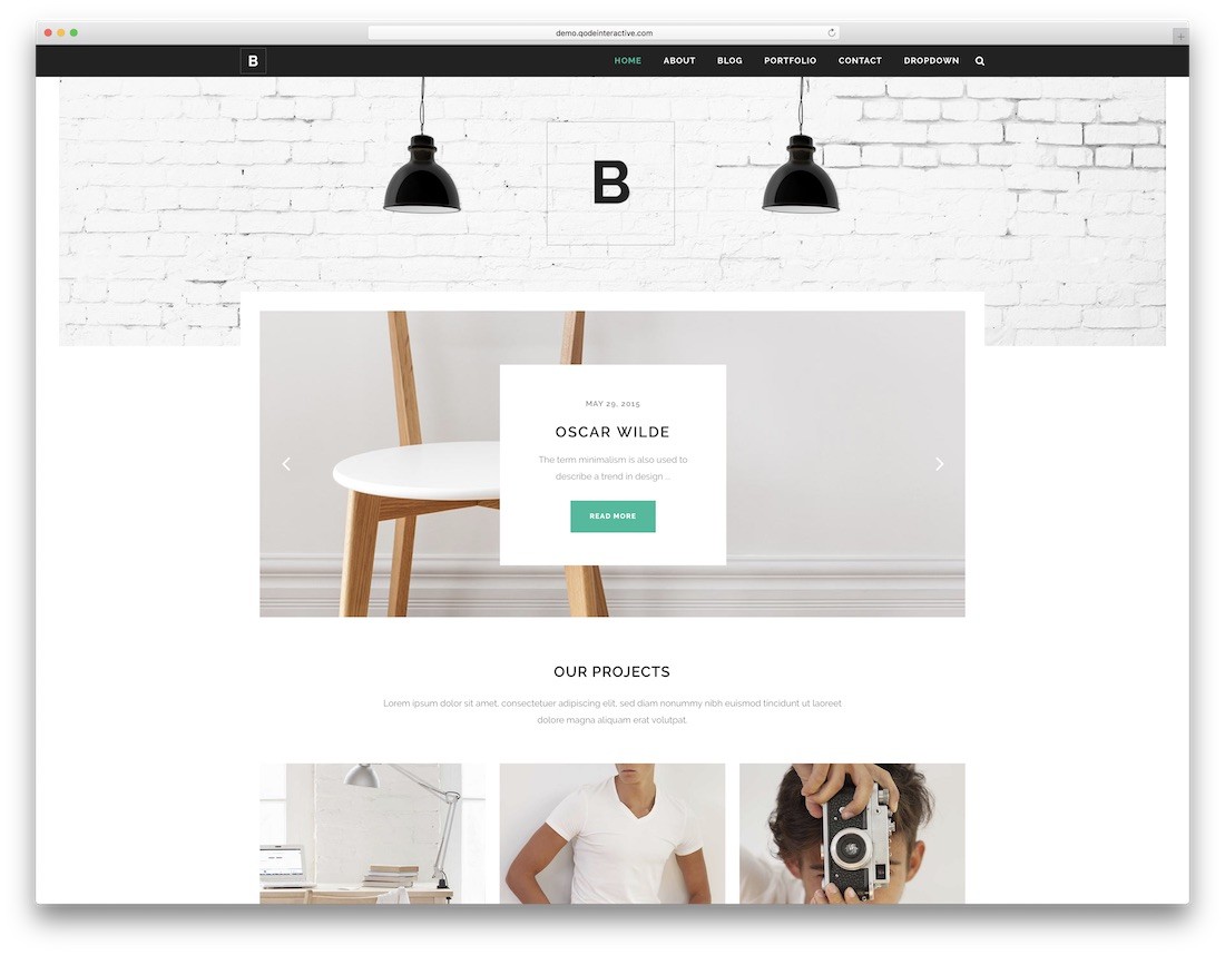 tema puente de wordpress con control deslizante