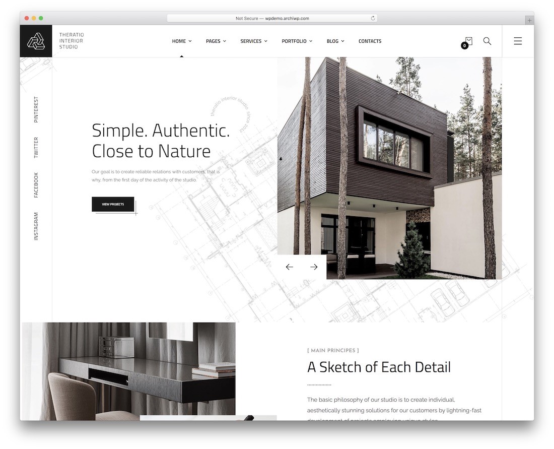 tema wordpress theratio con control deslizante