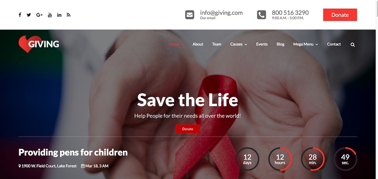 dăruire-ngocharity strângere de fonduri-temă-wordpress-caritate-wordpress-CL