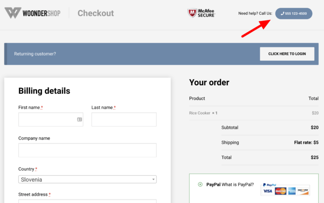 Woondershop-woocomerce-theme-checkout-support