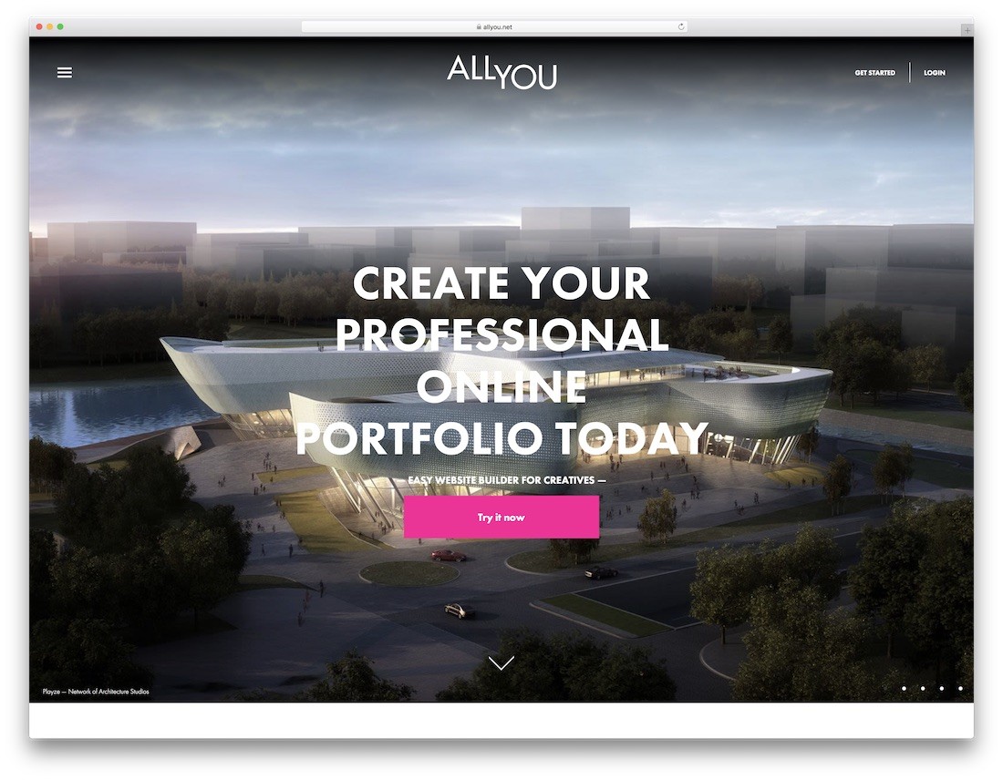 allyou construtor de sites para designers