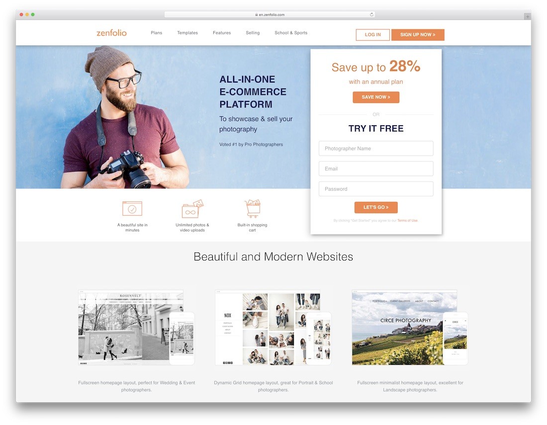 zenfolio cel mai bun constructor de site-uri web pentru fotografi