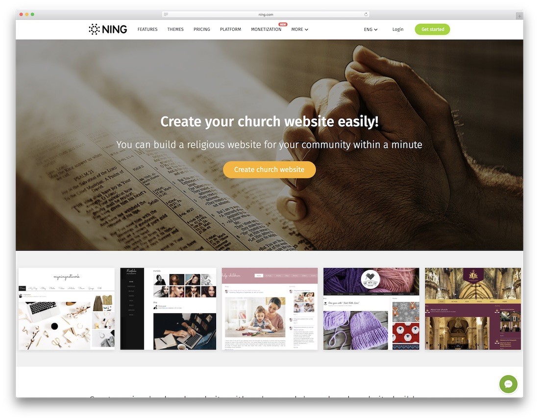 constructor de site-uri web a bisericii ning