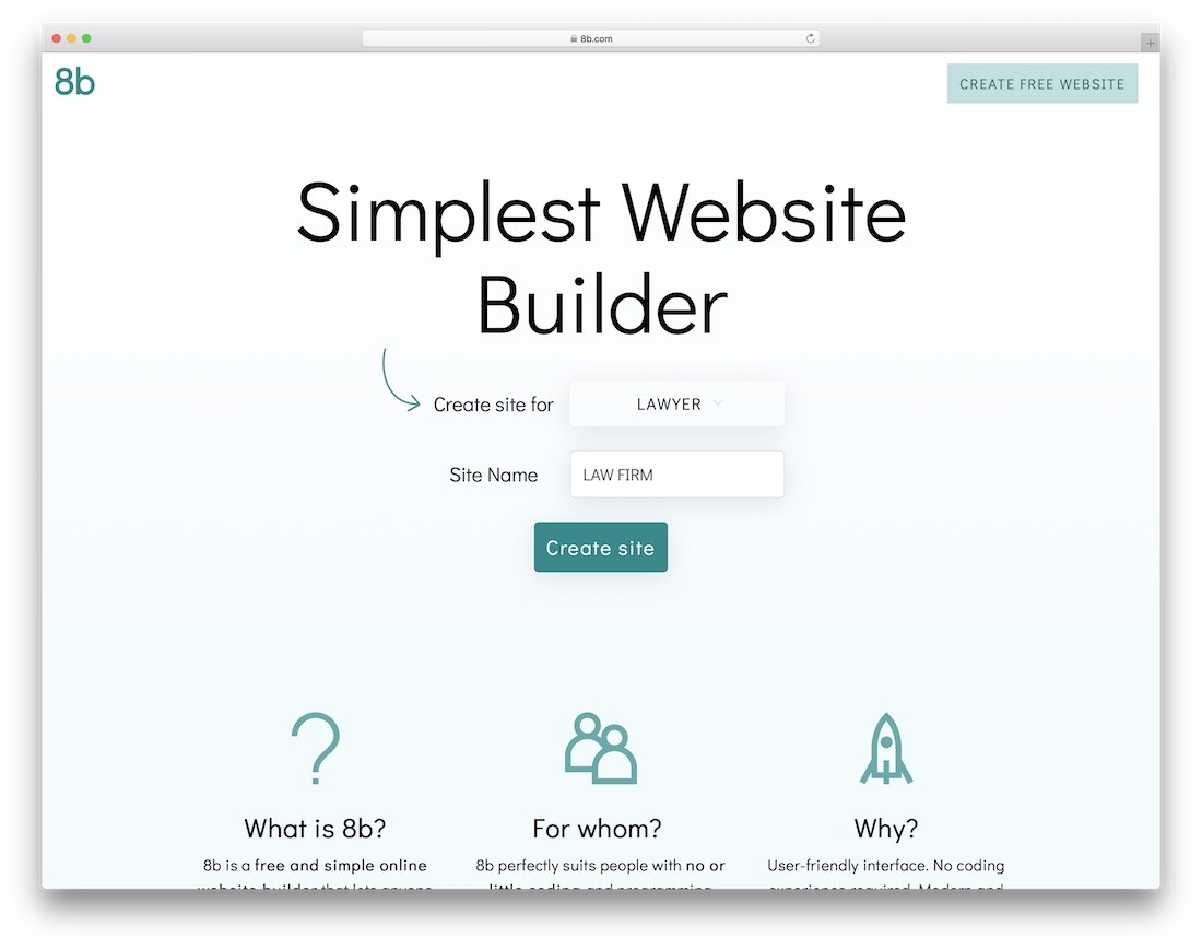 8b constructor de site-uri web pentru avocați