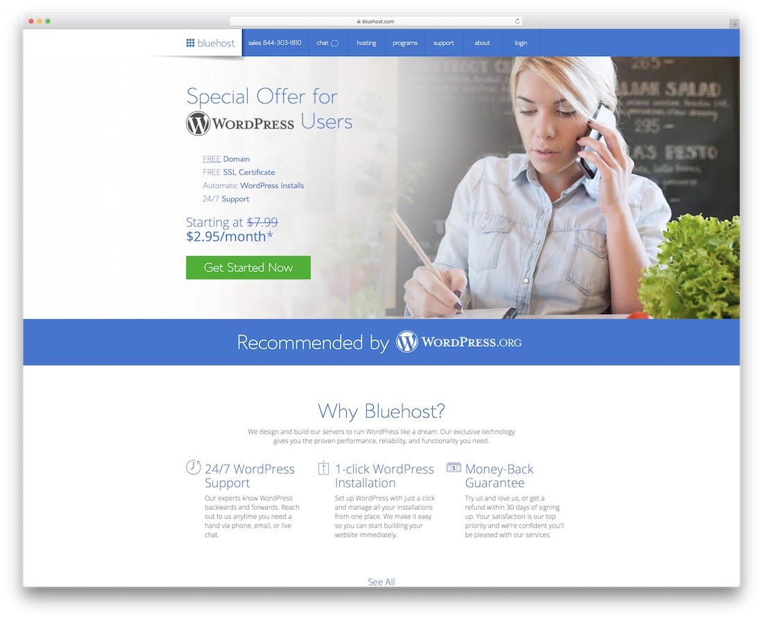gazduire web bluehost pentru site-ul web personal