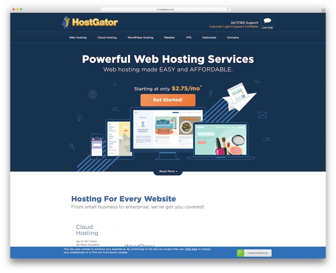 gazduire web hostgator pentru site web personal
