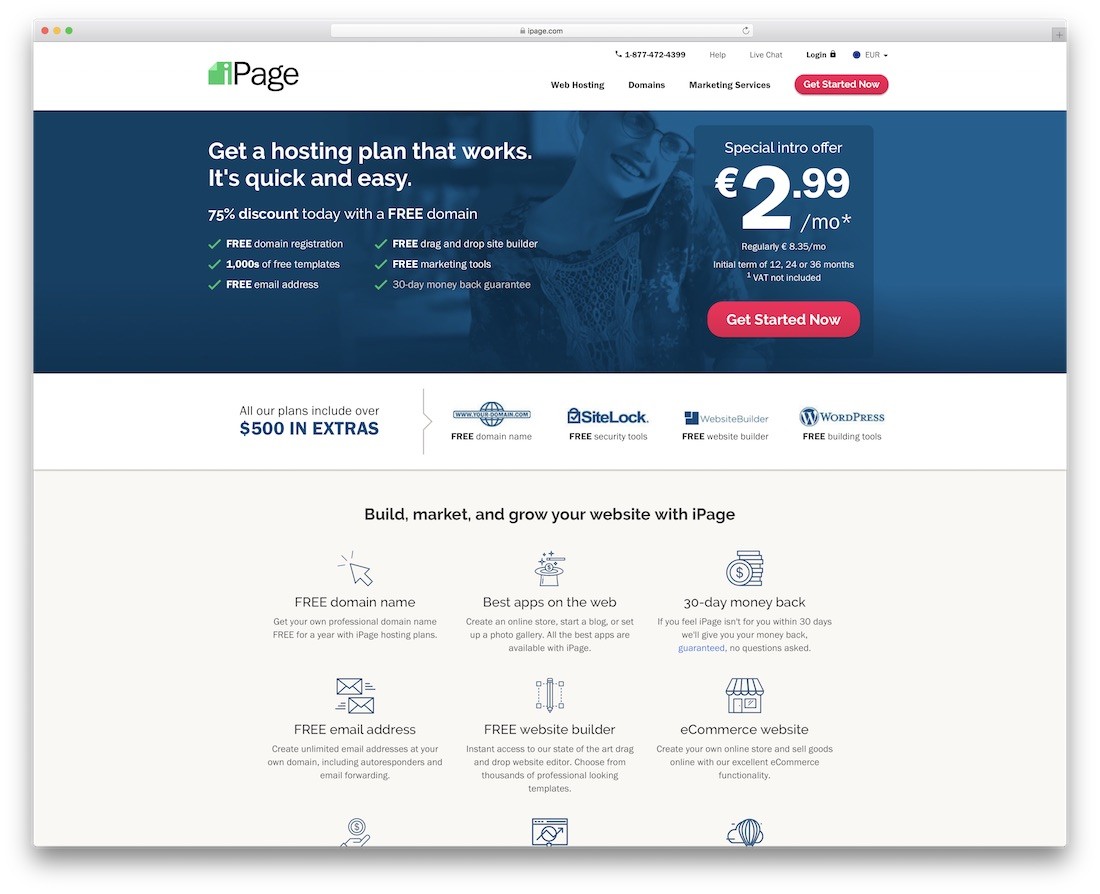găzduire web ipage pentru site-ul web personal