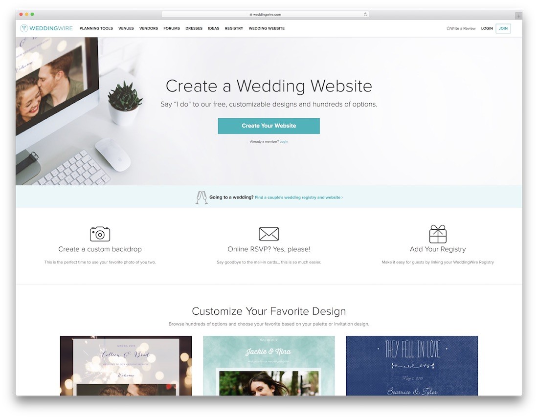 weddingwire creator de site-uri web de nuntă
