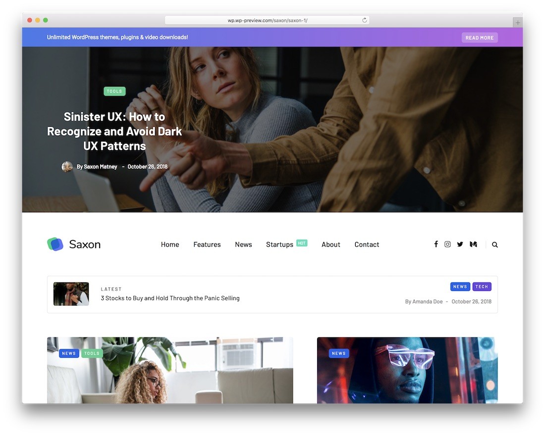 temă wordpress virală saxonă