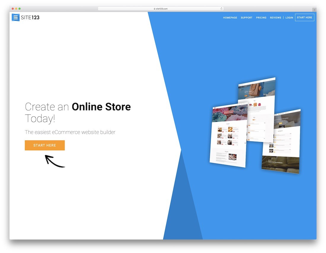 site123 responsive cel mai bun constructor de magazine online