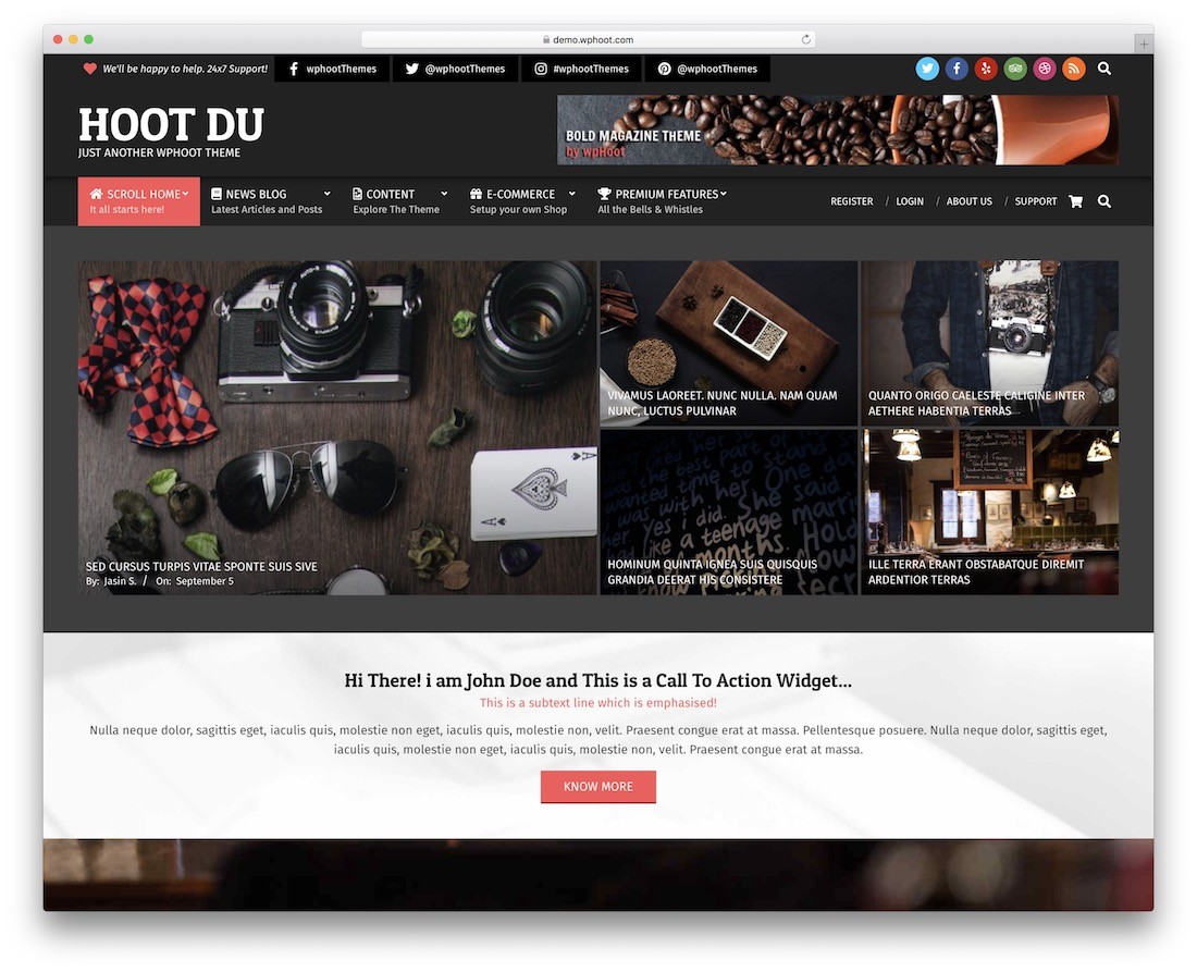 hoot du tema de jocuri wordpress gratuită
