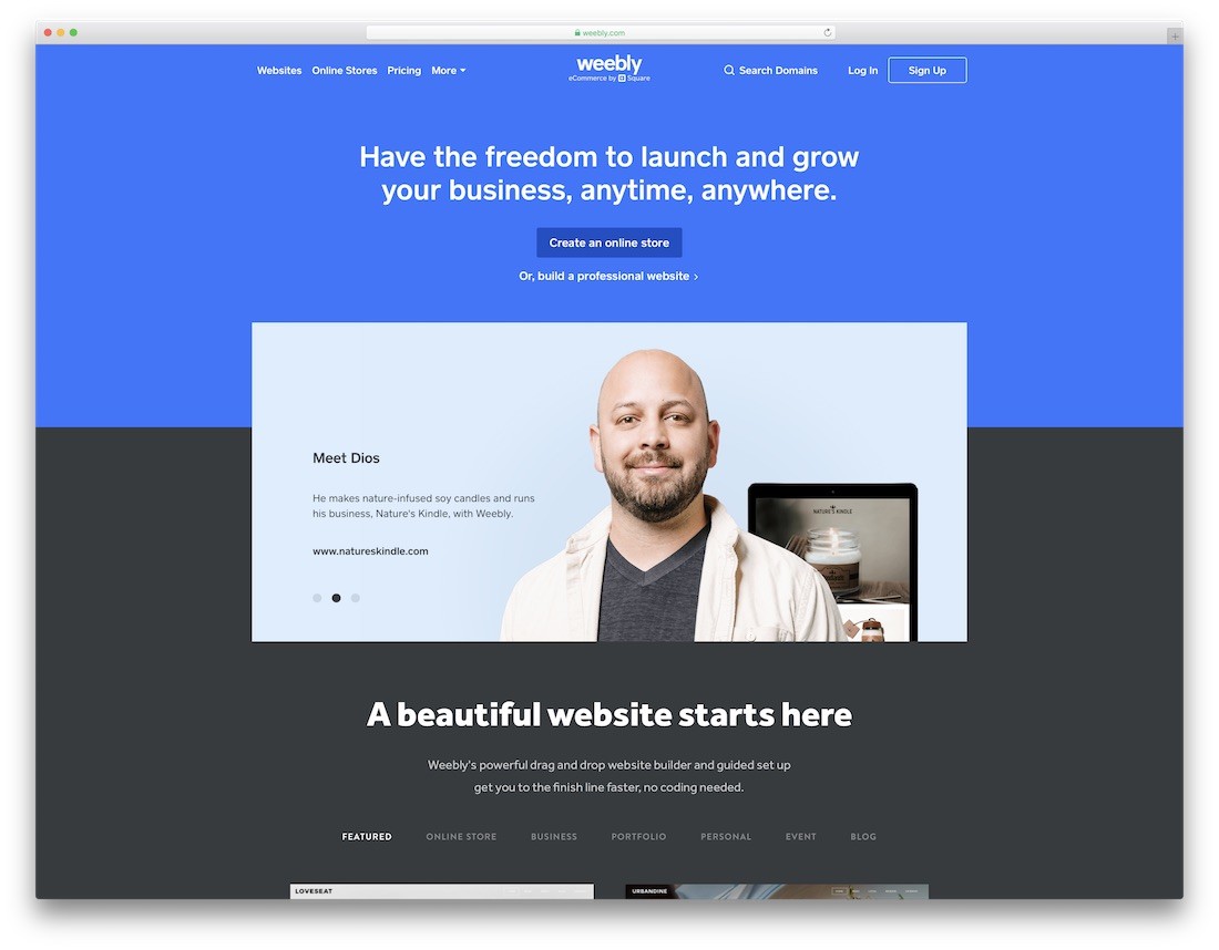 weebly 保險網站建設者