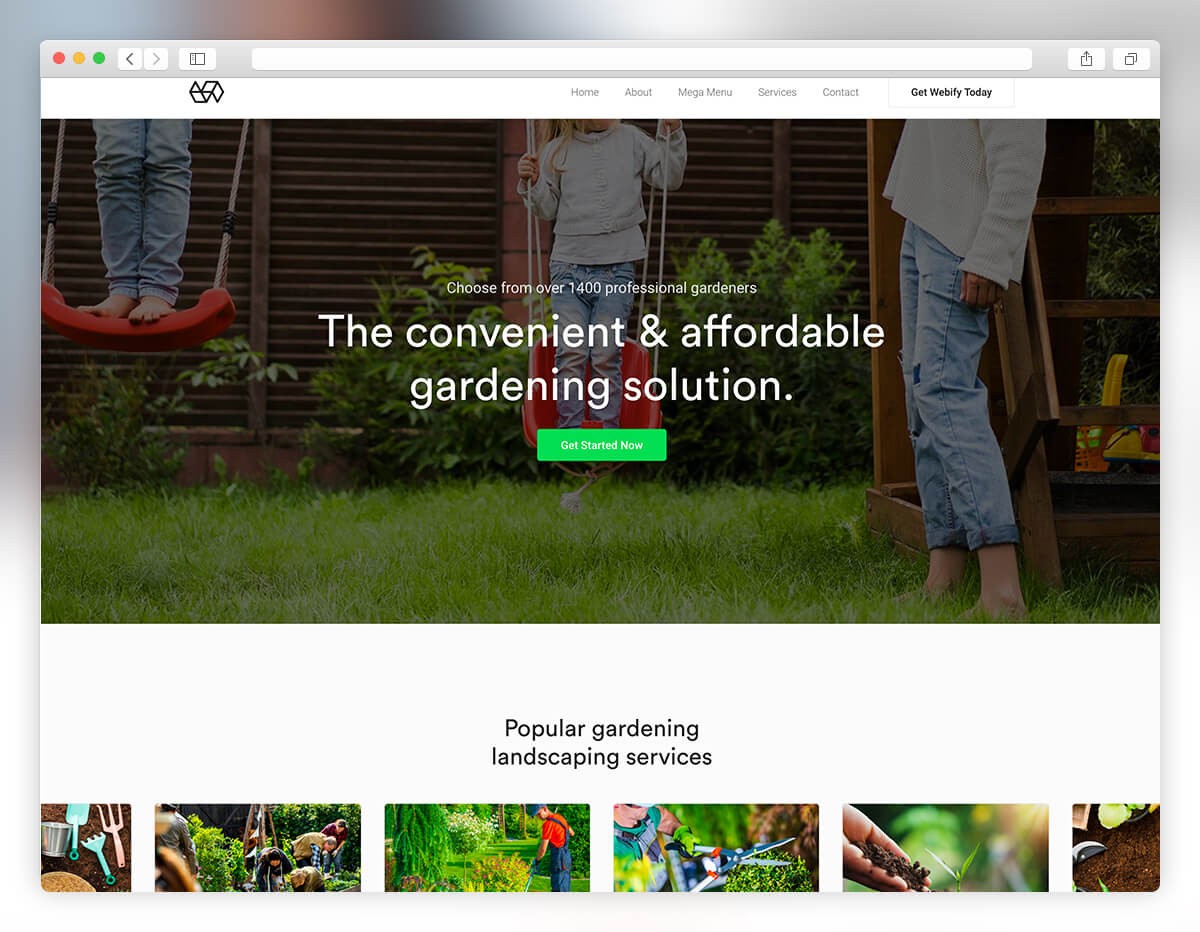 webify 園藝 園林綠化 wordpress 主題