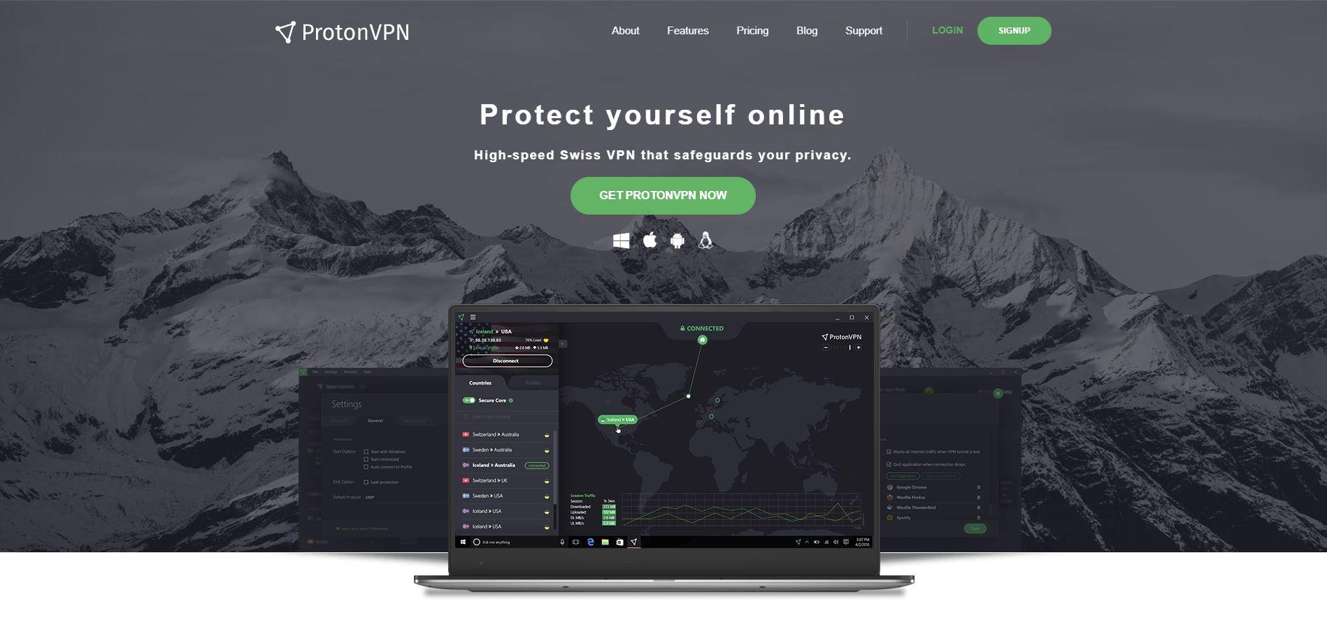 ProtonVPN - melhor vpn grátis