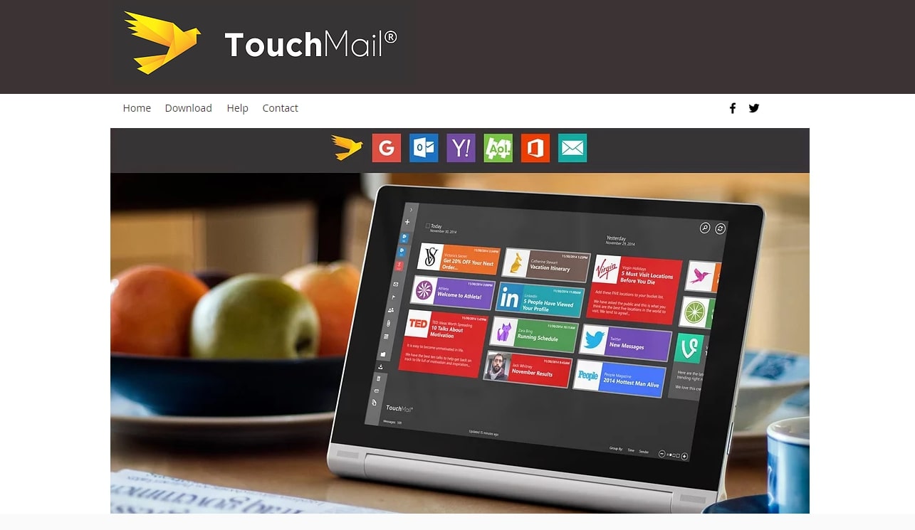 TouchMailのアプリホームページ