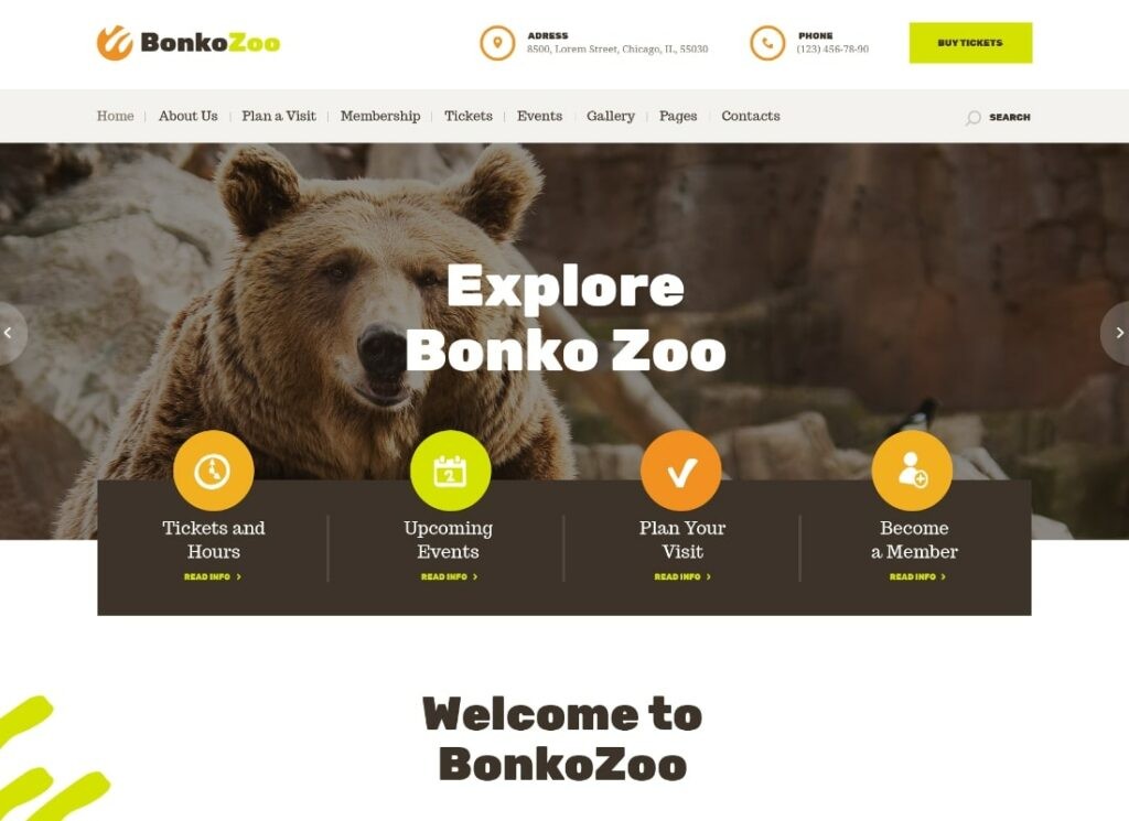 บอนโกะ | ธีม WordPress Safari & Zoo
