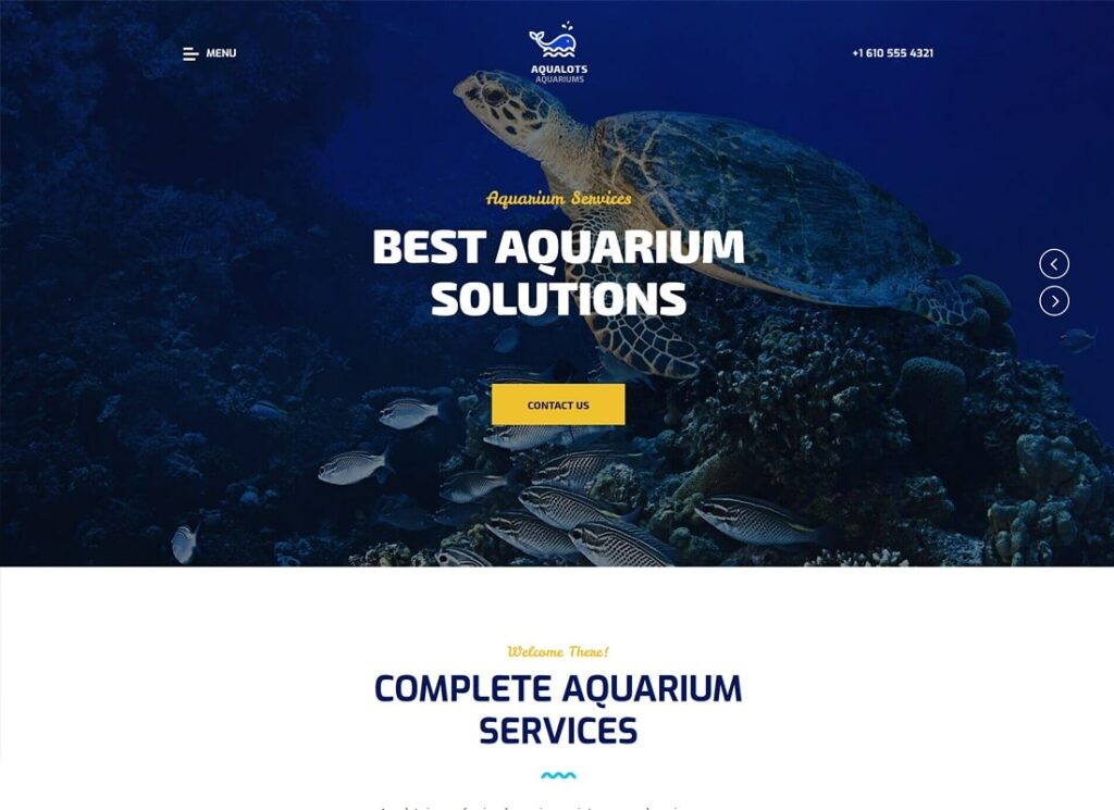 Aqualots | ธีม WordPress การติดตั้งและบำรุงรักษาตู้ปลา