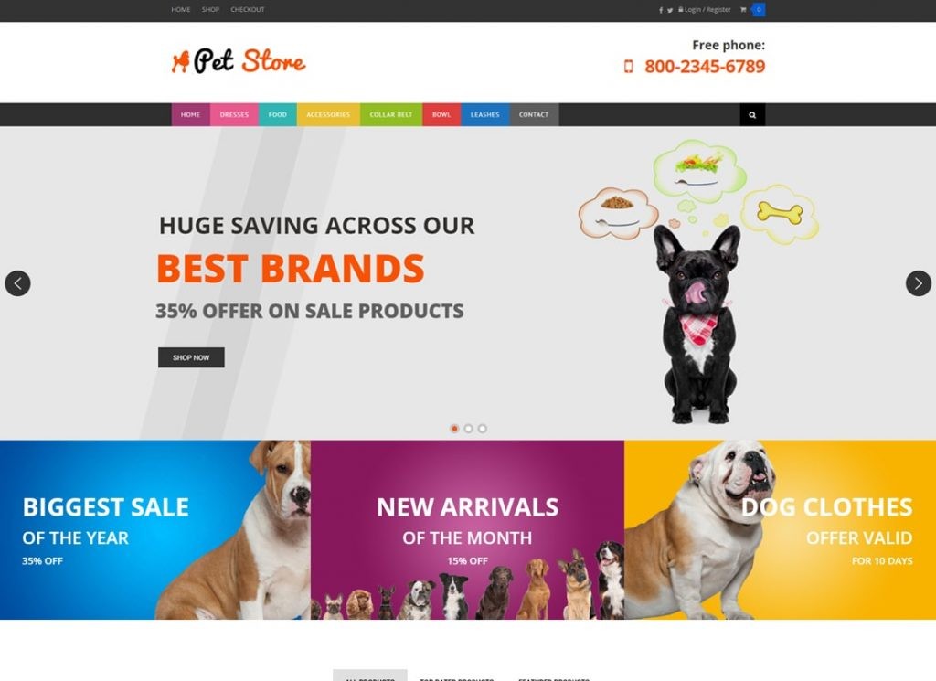 Magazin de animale | Tema WordPress WooCommerce pentru animale de companie și veterinari