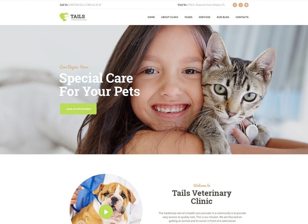 Cozi | Clinică veterinară, îngrijire animale de companie și magazin tema WordPress
