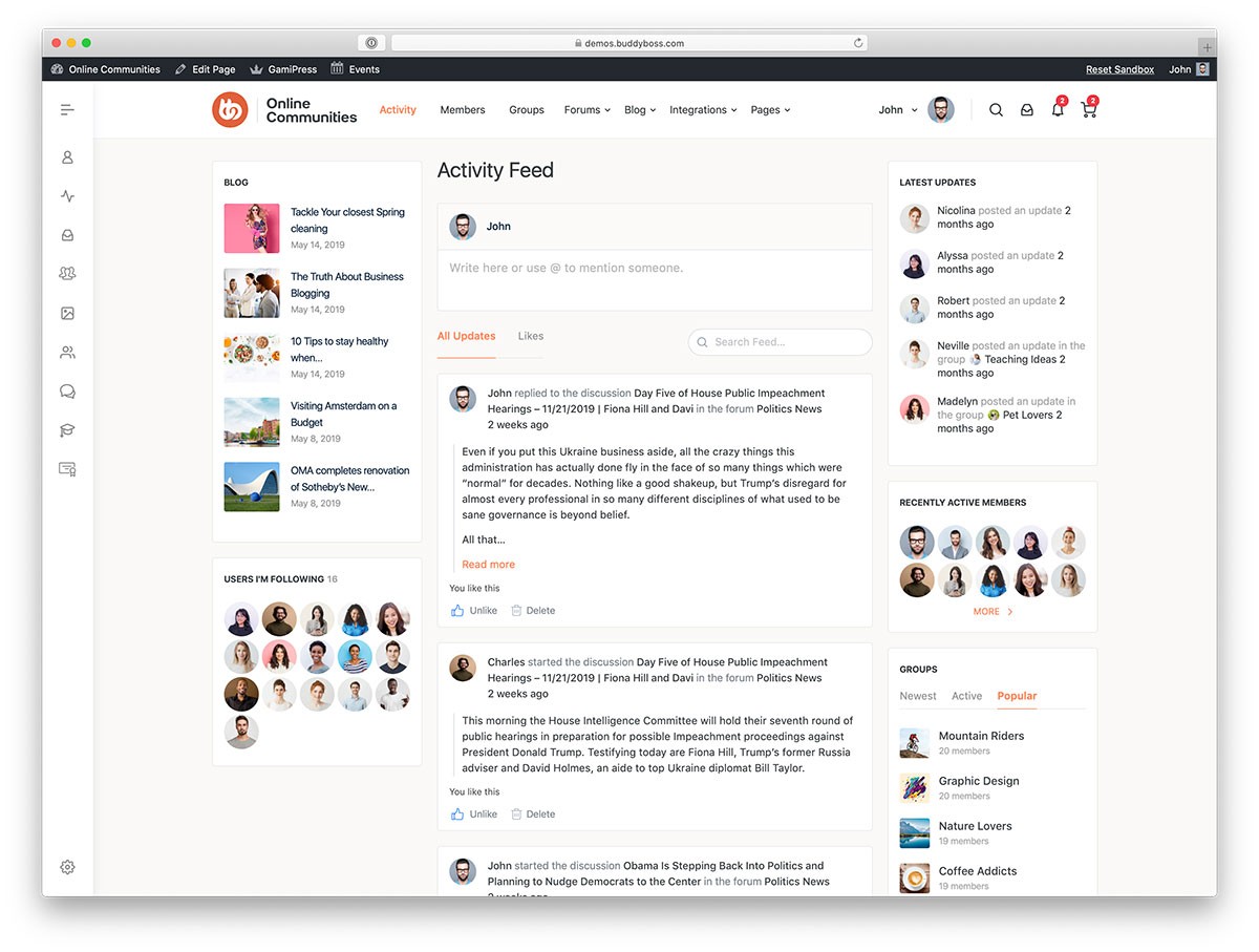ธีม BuddyPress