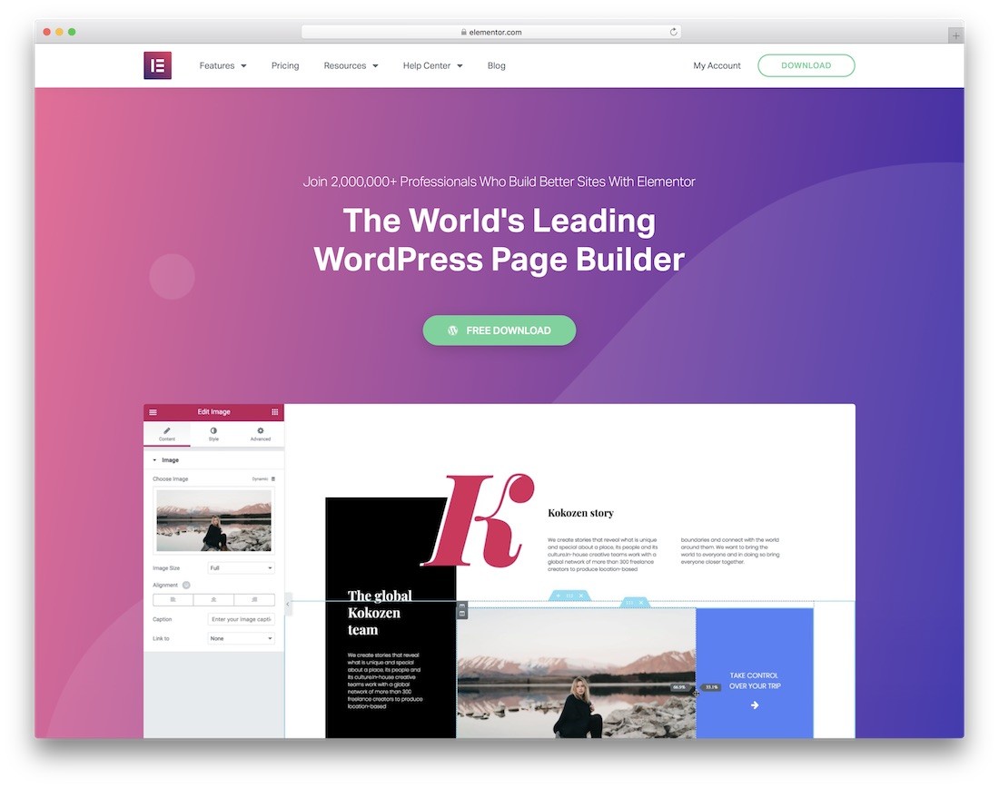 Creator de site-uri web elementor pentru firma de constructii