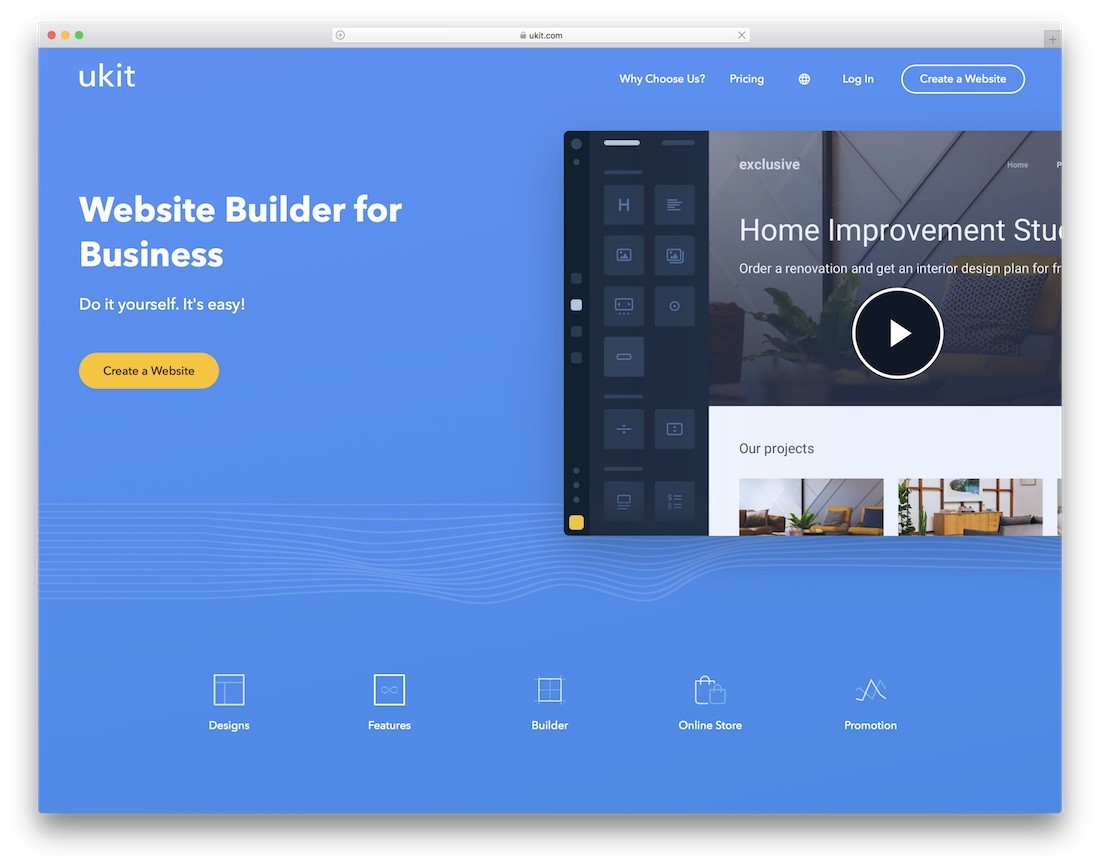 ukit constructor de site-uri web pentru firma de construcții