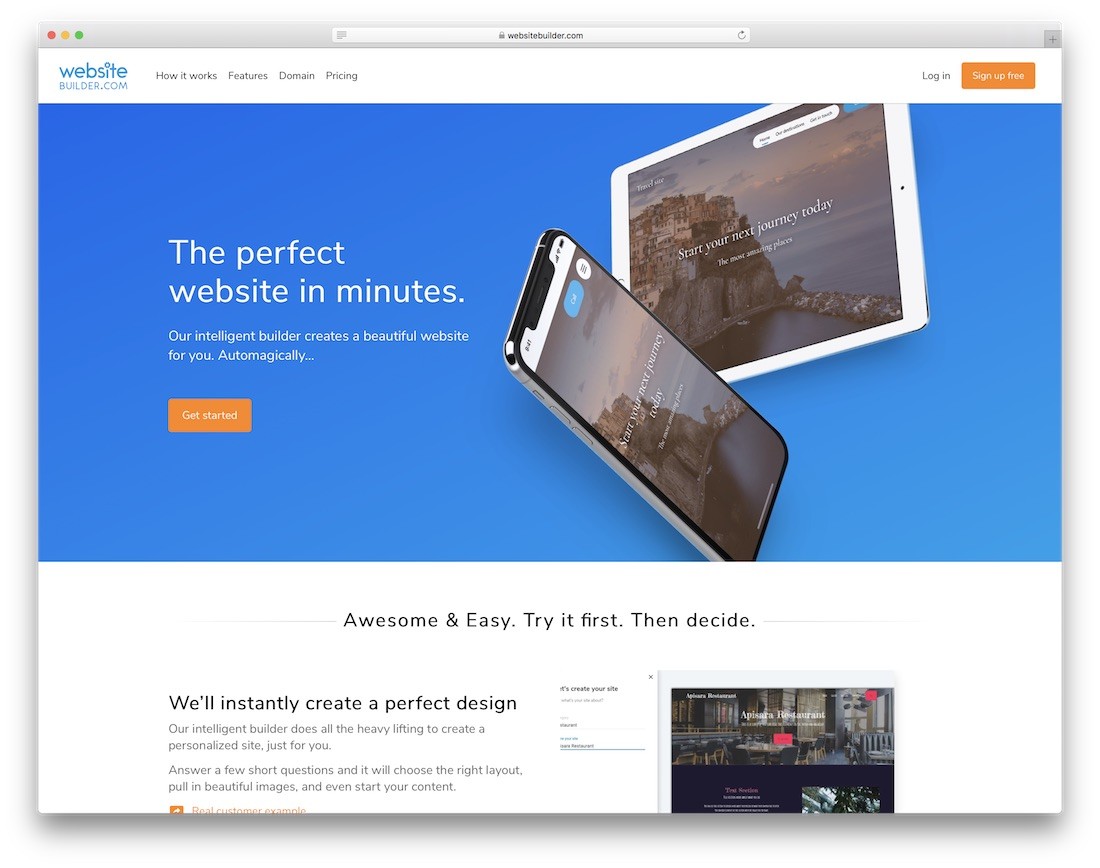 websitebuilder constructor de site-uri web pentru firma de constructii