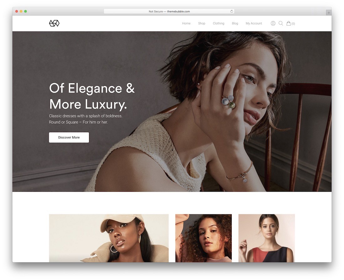 șablon de site web de comerț electronic webify