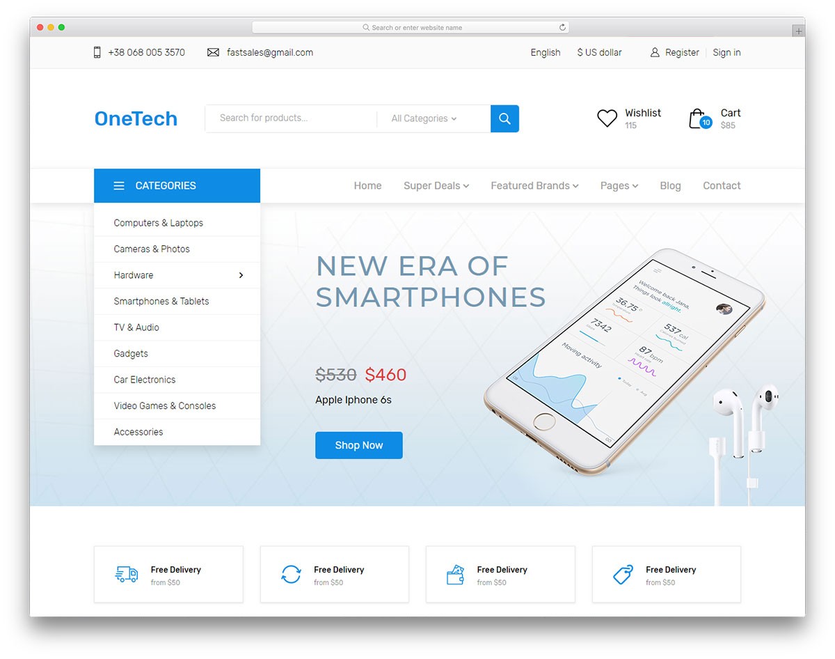Șablon gratuit Onetech