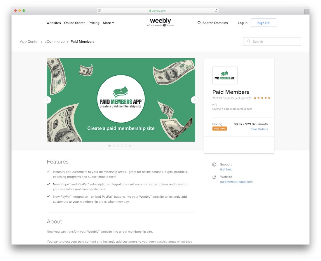 weebly 會員網站建設者