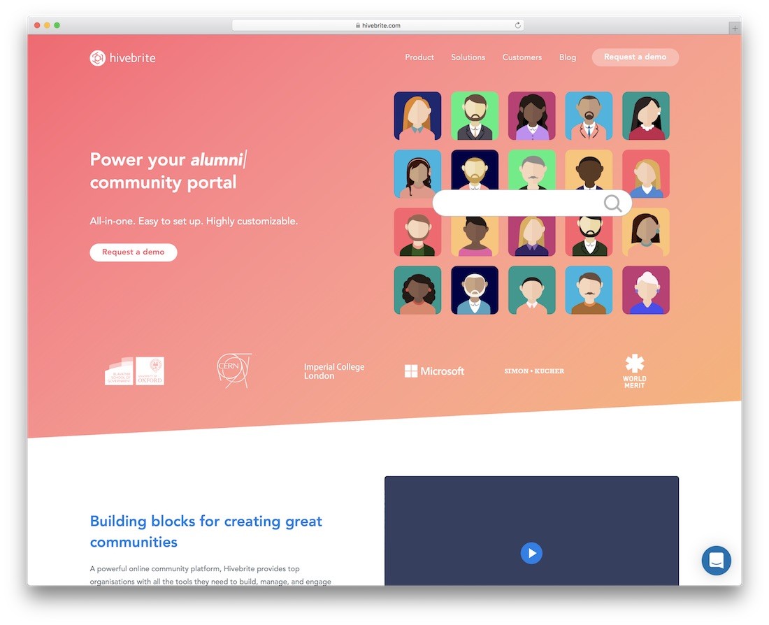hivebrite 會員網站建設者