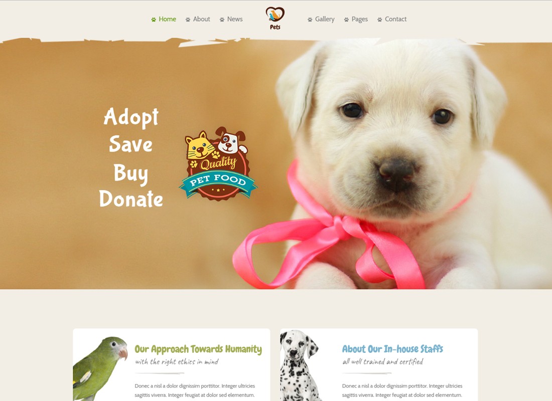 Pet World - Pengasuh Hewan Peliharaan dan Toko Hewan Peliharaan, Tema WordPress Perawatan Hewan