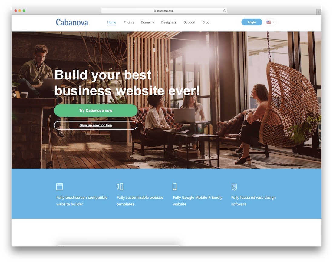 costruttore di siti web aziendali cabanova